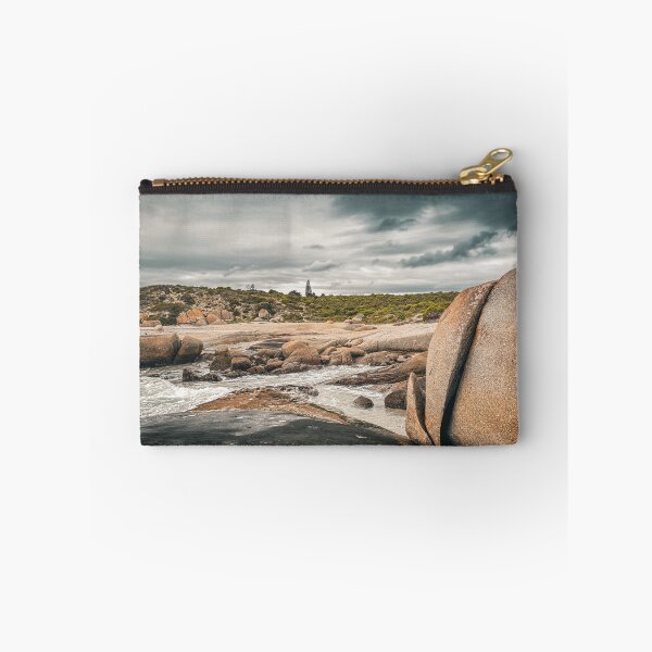 Item preview, Granite Boulders and Rugged Coastline and Overcast Sky. designed and sold by Faith Based Decor .