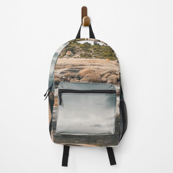 Item preview, Granite Boulders and Rugged Coastline and Overcast Sky. designed and sold by Faith Based Decor .