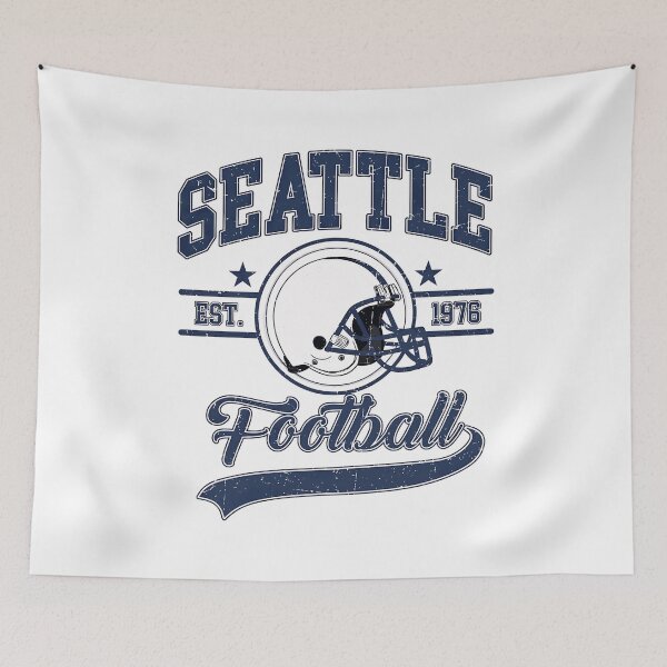 Item preview, Seattle Football Retro Helmet Vintage Style designed and sold by eholycross.
