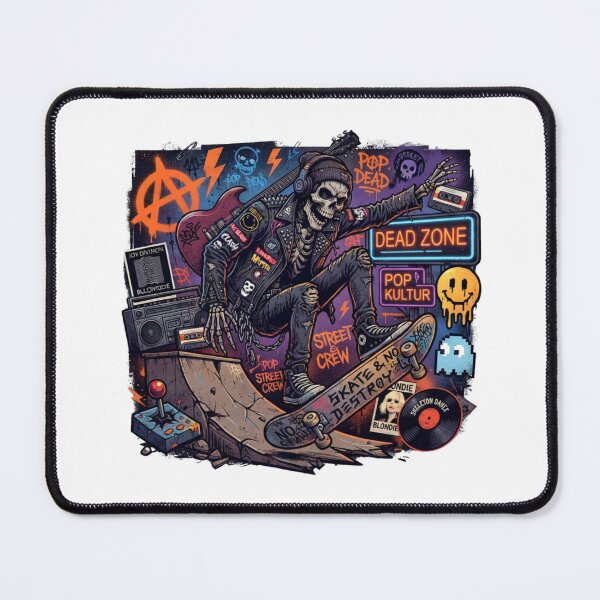 Item preview, Punk Rock Skeleton Skateboarding Retro Streetwear Graphic Design designed and sold by KTD28_SHOP.
