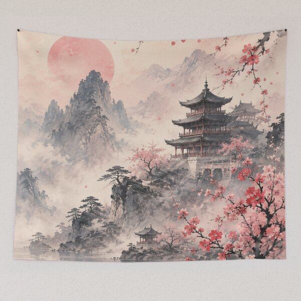 Item preview, Misty Pagoda at Blossom Lake designed and sold by archeliraiden.