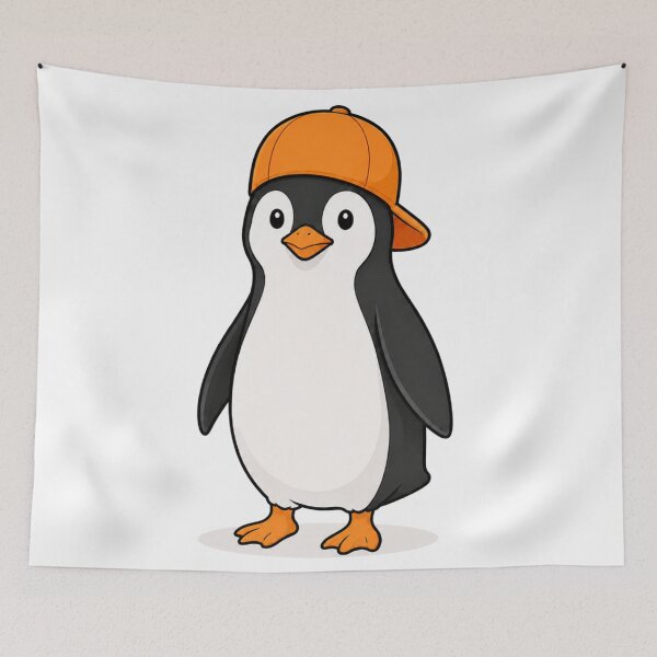 Item preview, Pepe the Penguin – Cute Penguin with Orange Cap designed and sold by LittleGinnyArt.