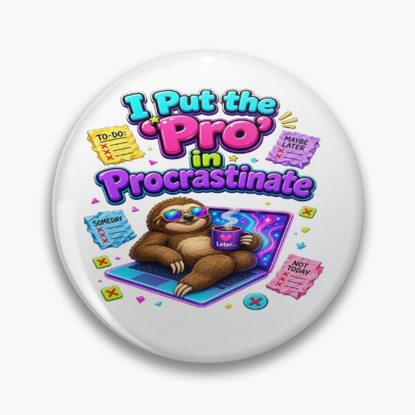Item preview, Funny Procrastination Sloth Shirt – I Put the Pro in Procrastinate designed and sold by Sushikidsntoddlers.