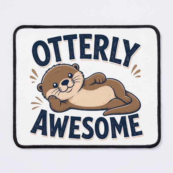 Item preview, Otterly Awesome Funny Otter Pun Animal Humor designed and sold by gordonbwyashop.