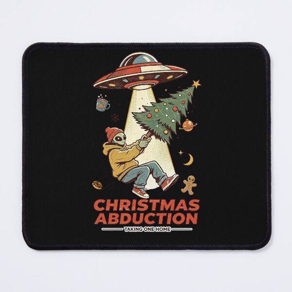 Item preview, Christmas Abduction Alien Stealing Christmas Tree designed and sold by NatalieJeans.