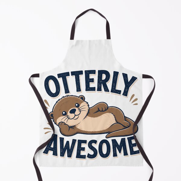 Item preview, Otterly Awesome Funny Otter Pun Animal Humor designed and sold by gordonbwyashop.