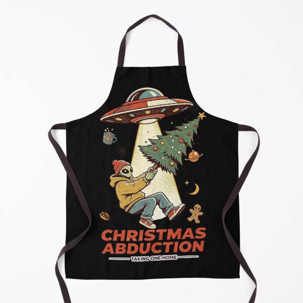 Item preview, Christmas Abduction Alien Stealing Christmas Tree designed and sold by NatalieJeans.