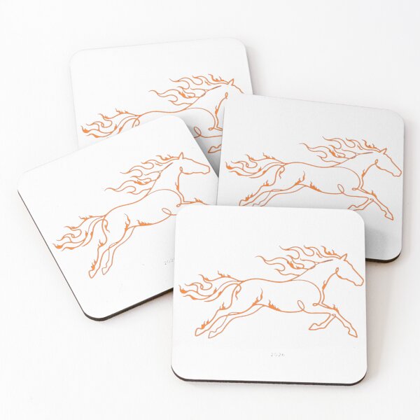 Item preview, Minimalist Fire Horse 2026 - One Line Art designed and sold by Fulaly.