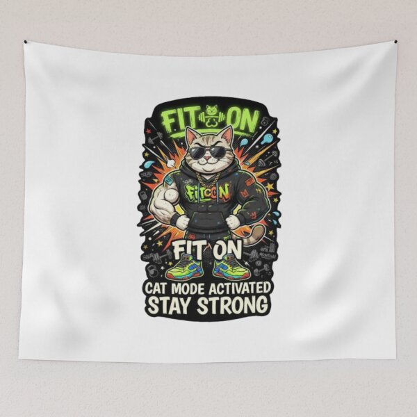 Item preview, FIT ON Street Cat Boss – Cool Urban Cat Streetwear T-Shirt designed and sold by Fit On.