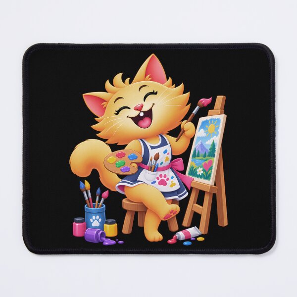 Item preview, Cute Cat Painter designed and sold by Karamram Studio.
