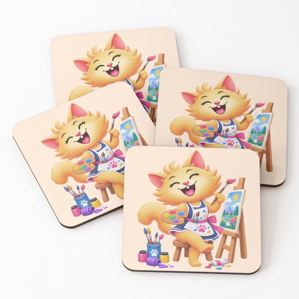 Item preview, Cute Cat Painter designed and sold by Karamram Studio.