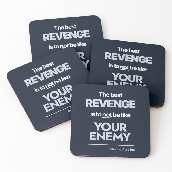 Item preview, The Best Revenge Is to Not Be Like Your Enemy - Marcus Aurelius - Minimalist Style Stoic Quote - Light Version designed and sold by Stoic Core.