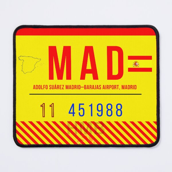 Item preview, Barajas Airport Madrid Luggage Tag designed and sold by Fine-Art-Hub.