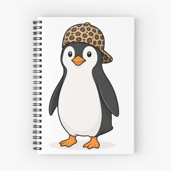 Item preview, Pepe the Penguin – Cute Penguin with Leopard Print Cap designed and sold by LittleGinnyArt.