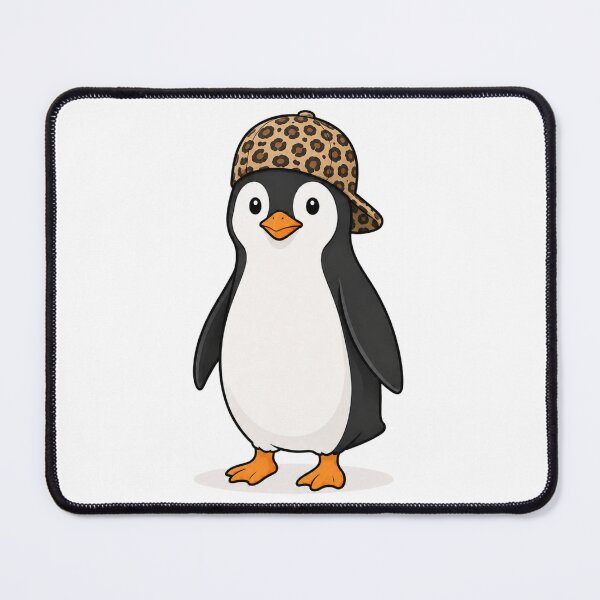 Item preview, Pepe the Penguin – Cute Penguin with Leopard Print Cap designed and sold by LittleGinnyArt.