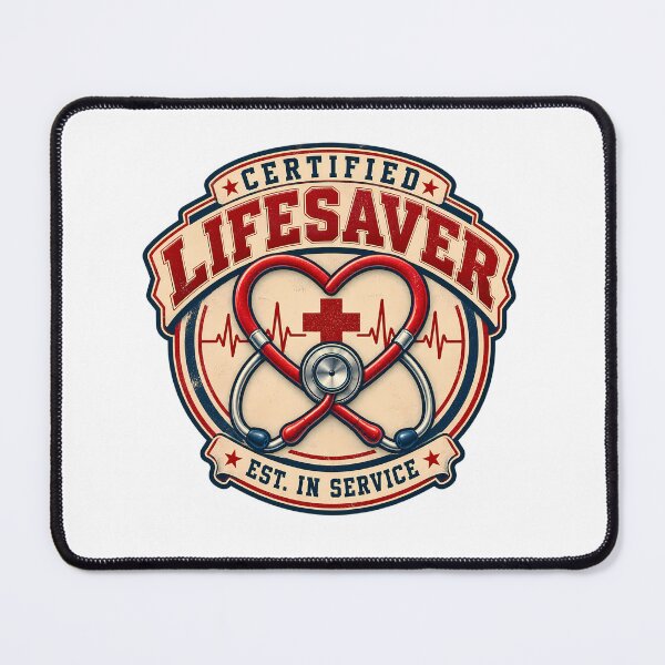Item preview, Certified Lifesaver Nurse Badge Shirt | Vintage Nurse Emblem Tee | Nurse Appreciation Gift | Nurse Gift Idea designed and sold by Moonveil_Studio.