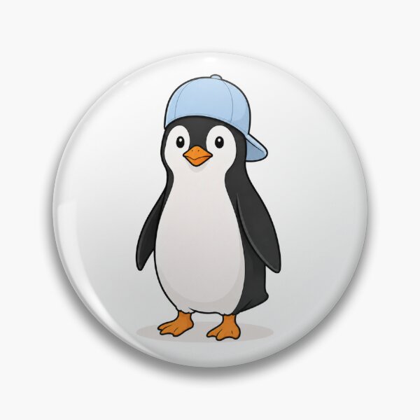 Item preview, Pepe the Penguin – Cute Penguin with Light Blue Cap  designed and sold by LittleGinnyArt.