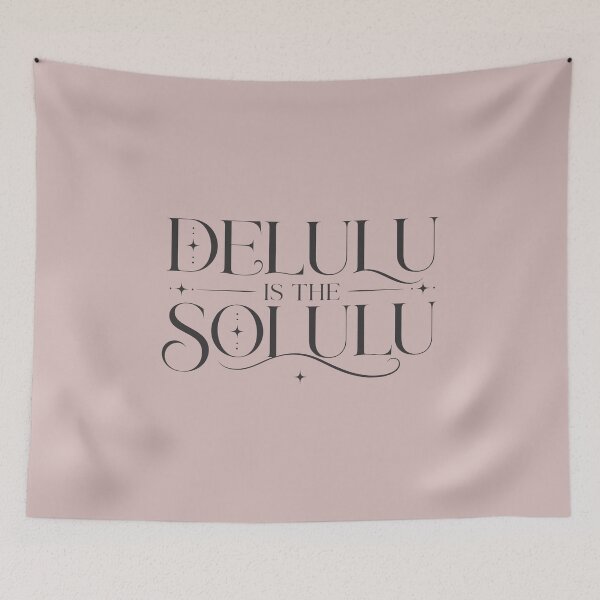 Item preview, Delulu Is The Solulu Minimalist Typography designed and sold by Whanaketanga.