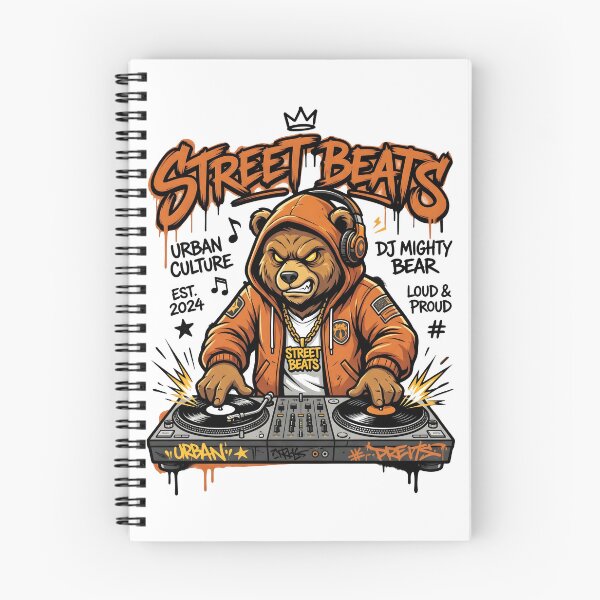 Item preview, Hip Hop DJ Bear Shirt – Urban Streetwear Turntable Music Design designed and sold by StickerNestYou.