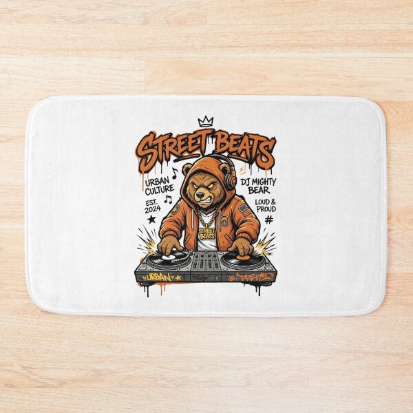 Item preview, Hip Hop DJ Bear Shirt – Urban Streetwear Turntable Music Design designed and sold by StickerNestYou.