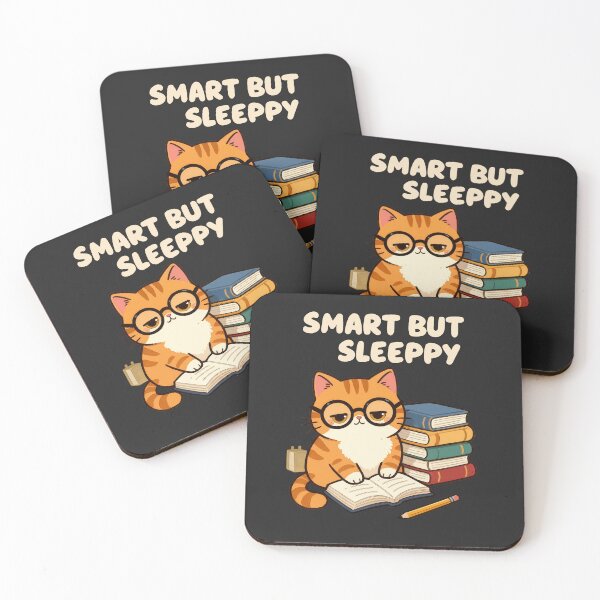 Item preview, Smart But Sleepy Nerd Cat T-shirt. designed and sold by Nuttajak.