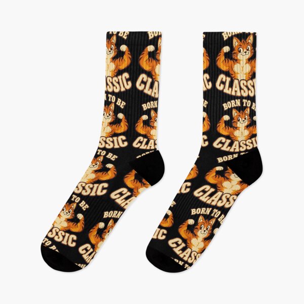 Item preview, Born To Be Classic Muscular Cat Retro Humor designed and sold by DreamLayerStudio.
