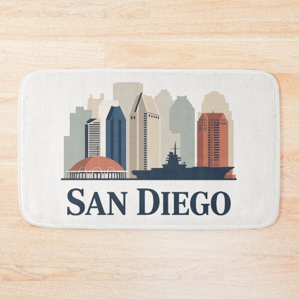 Item preview, San Diego Skyline Silhouette Design - Retro Gift for Travel Lover designed and sold by MoonSkyArt.