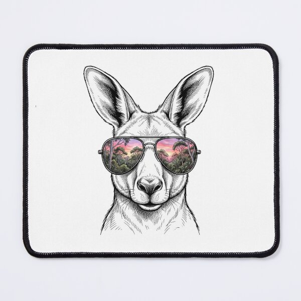 Item preview, Kangaroo Forest Sunrise Sunglasses Reflection designed and sold by Bad-Decisions-Designs.