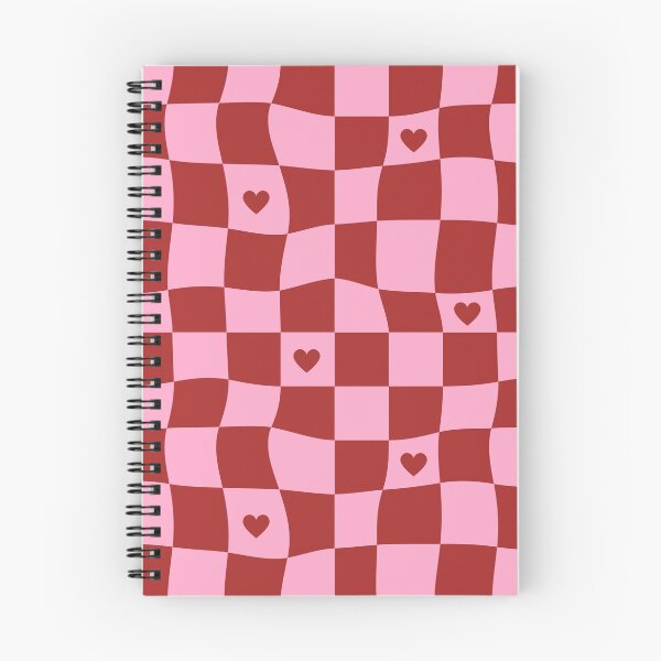 Item preview, Pink Red Wavy Checkerboard Heart Pattern designed and sold by Sneh Universe.