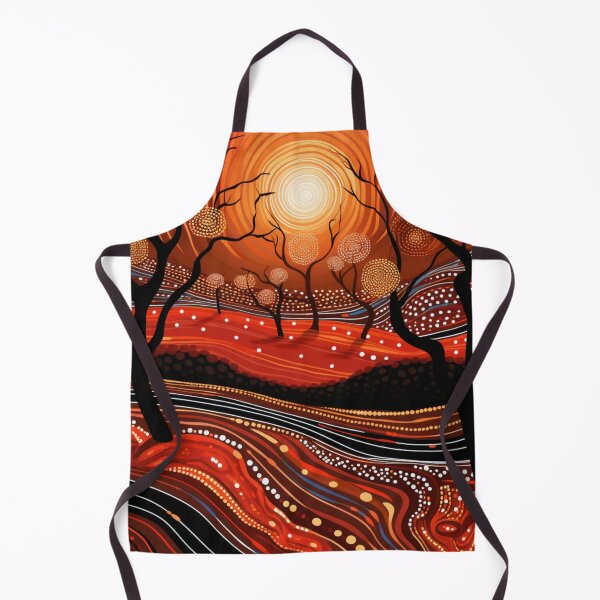 Item preview, Aboriginal Dot Art Tree Sunset Australian Outback Landscape designed and sold by GrinGalore.