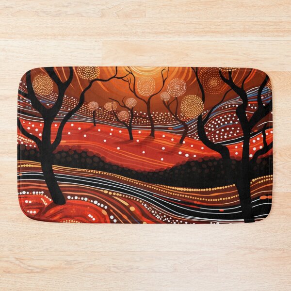 Item preview, Aboriginal Dot Art Tree Sunset Australian Outback Landscape designed and sold by GrinGalore.