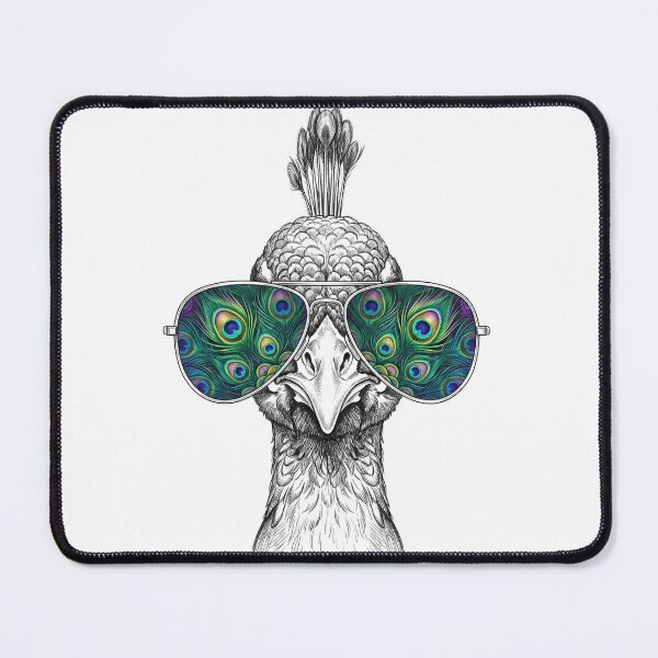 Item preview, Peacock Colorful Feathers Shades Reflection designed and sold by Bad-Decisions-Designs.