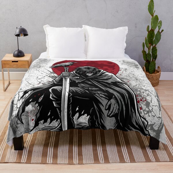 Item preview, Dark Fantasy Warrior With Sword and Raven Under Red Moon designed and sold by StickerNestYou.