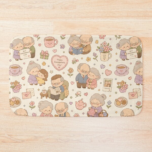 Item preview, A cute whimsical grandparent's day pattern designed and sold by ellinnur.