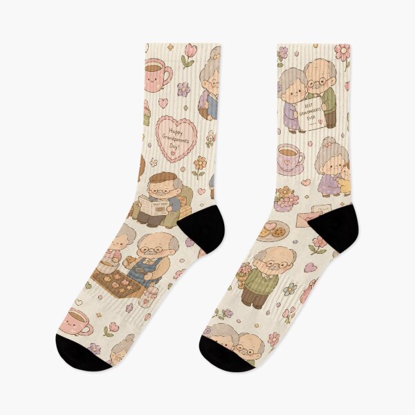 Item preview, A cute whimsical grandparent's day pattern designed and sold by ellinnur.
