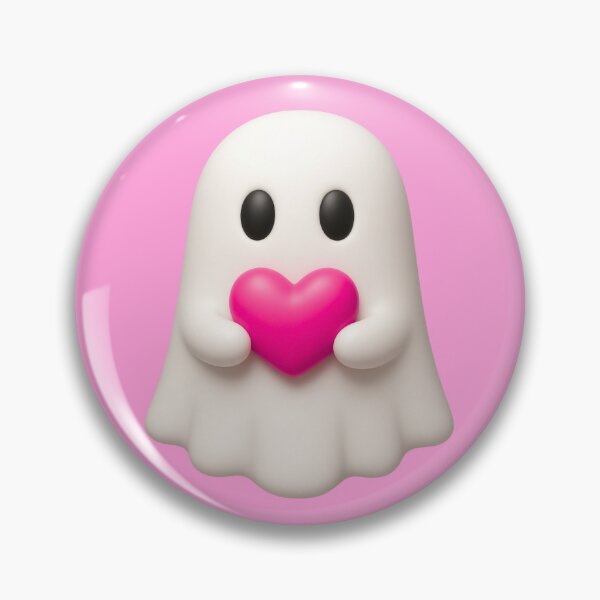 Item preview, Charming Pink Heart Ghost Character designed and sold by deisgnsbyshane.