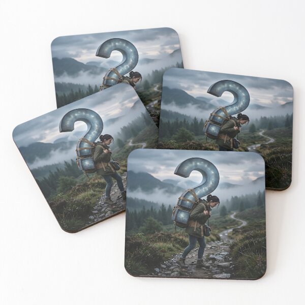 Item preview, Heavy Question Mark Backpack Mountain Fog Existential Art designed and sold by Michaelragheb.