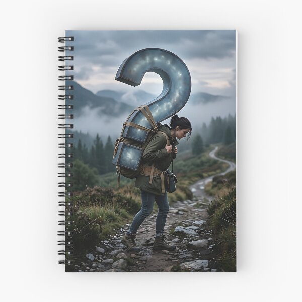 Item preview, Heavy Question Mark Backpack Mountain Fog Existential Art designed and sold by Michaelragheb.