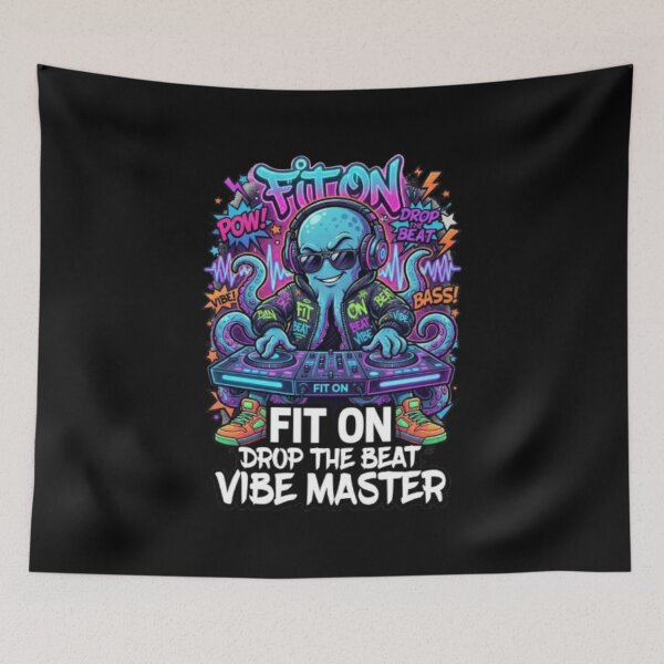 Item preview, FIT ON Octopus DJ – Funny Octopus Music Party Streetwear T-Shirt designed and sold by Fit On.