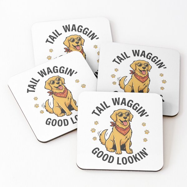 Item preview, Tail Waggin' Good Lookin' Golden Retriever Dog Lover Design designed and sold by StickerNestYou.
