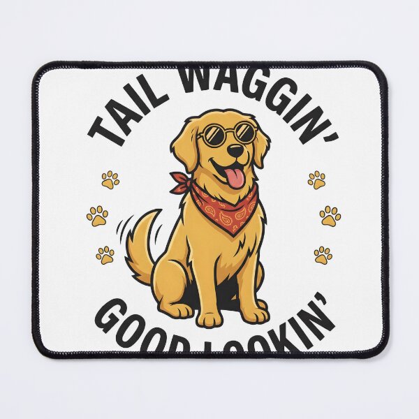 Item preview, Tail Waggin' Good Lookin' Golden Retriever Dog Lover Design designed and sold by StickerNestYou.