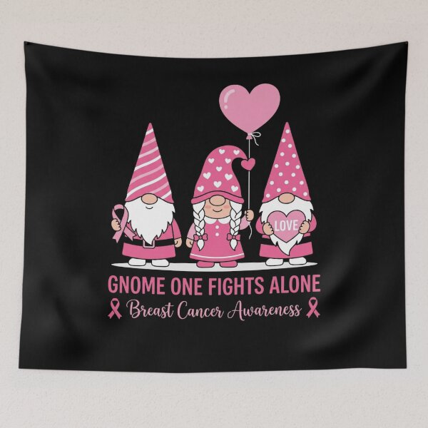 Item preview, Gnome One Fights Alone Breast Cancer Awareness Warrior Survivor Supporter  designed and sold by w66aboo.