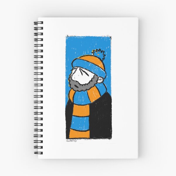 Item preview, Classic Football Fan Illustration | Footy Terrace Supporter | Orange & Blue Scarf designed and sold by GWARTGB.