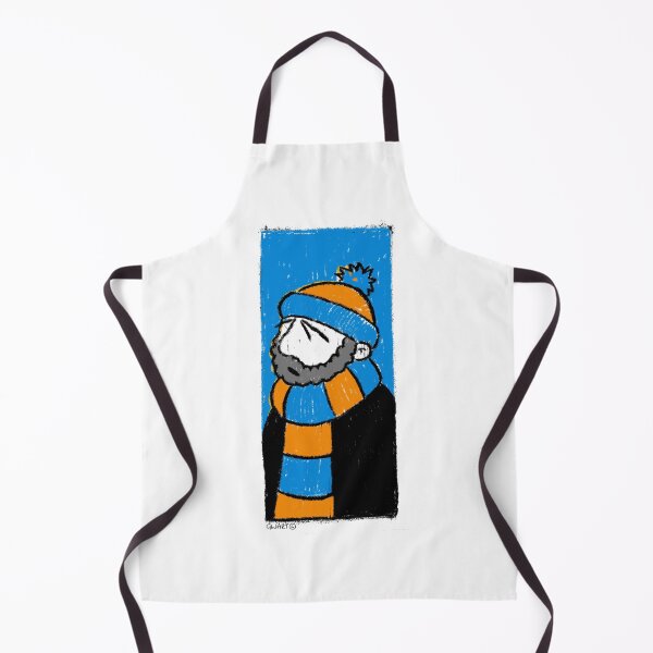 Item preview, Classic Football Fan Illustration | Footy Terrace Supporter | Orange & Blue Scarf designed and sold by GWARTGB.