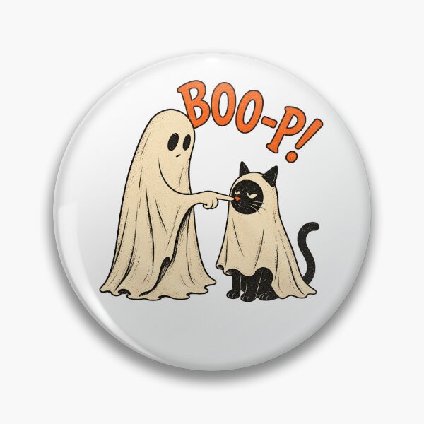 Item preview, Boo-P Ghost Cat Funny Halloween Black Cat Spooky Season designed and sold by LASTIQUE-dd.