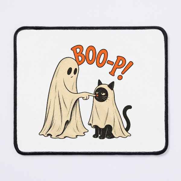 Item preview, Boo-P Ghost Cat Funny Halloween Black Cat Spooky Season designed and sold by LASTIQUE-dd.