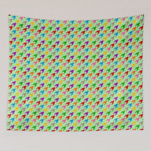 Item preview, Colorful Houndstooth Plaid Check Light Green  designed and sold by PatternTitan.