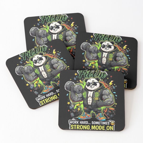 Item preview, FIT ON Lazy But Strong Panda – Funny Panda Gym Fitness T-Shirt designed and sold by Fit On.