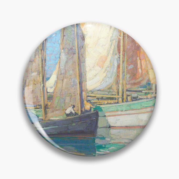 Item preview, Breton Boats nautical sailing seascape painting by Edgar Alwin Payne designed and sold by Jéanpaul  Ferro.