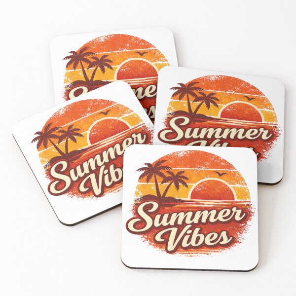 Item preview, Summer Vibes Retro Sunset Badge designed and sold by Navarro-Vintage.